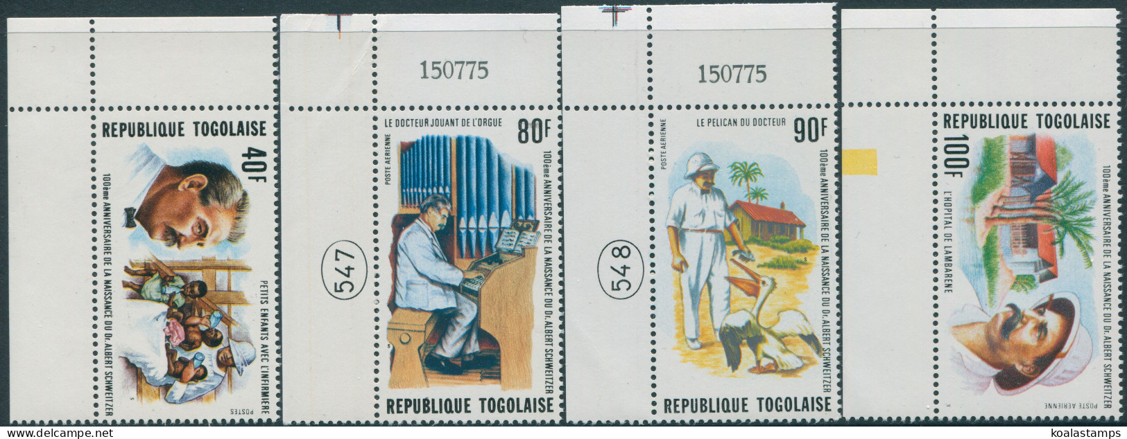 Togo 1975 SG1096-1099 Albert Schweitzer Set MNH - Togo (1960-...)