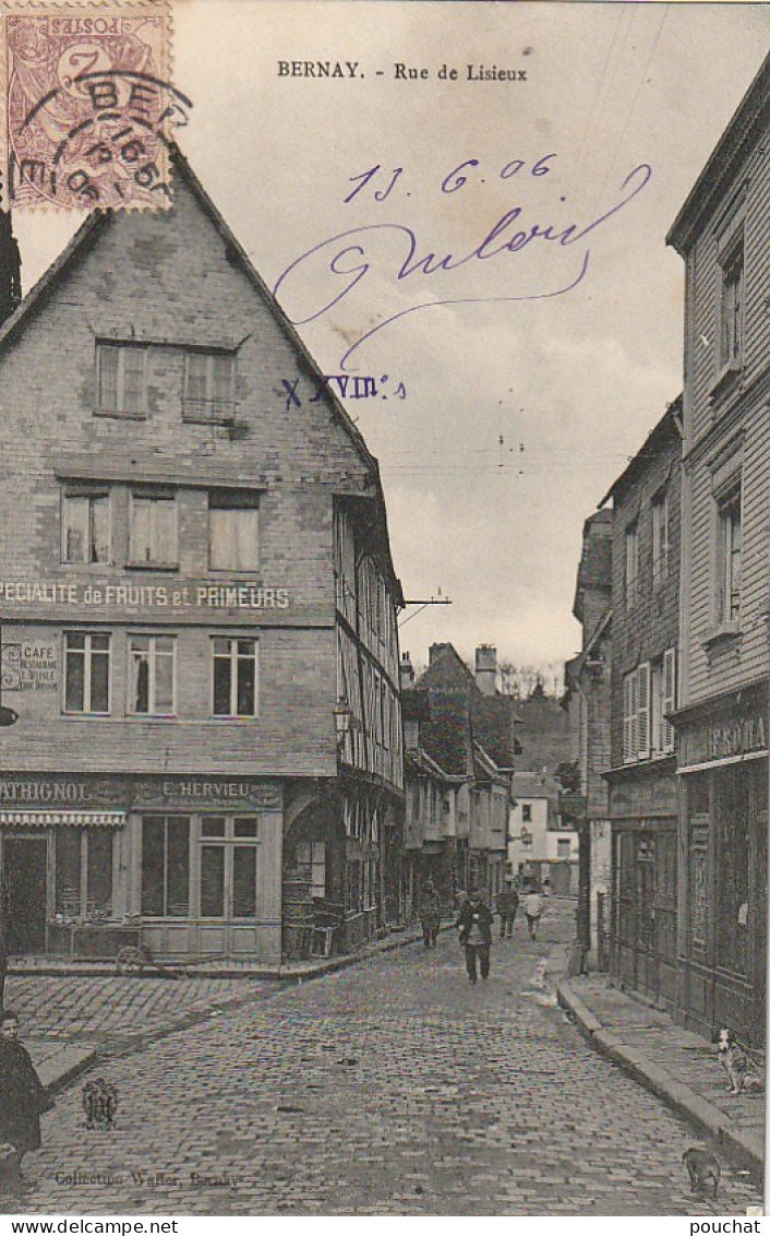 QU 10-(27) BERNAY - RUE DE LISIEUX - COMMERCES  - 2 SCANS - Bernay