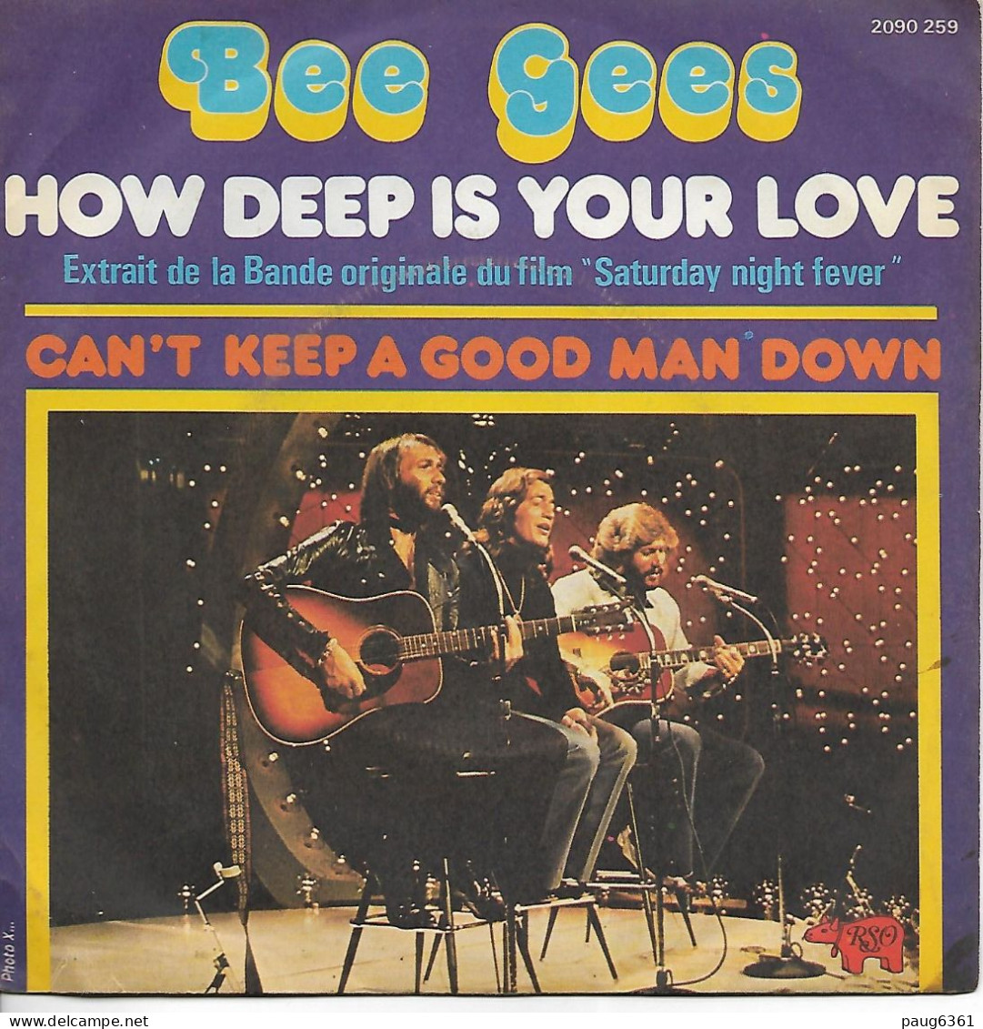 Vinyle 45 Tours Bee Gees How Deep Is Your Love (1977)  BON ETAT VG - Otros - Canción Inglesa