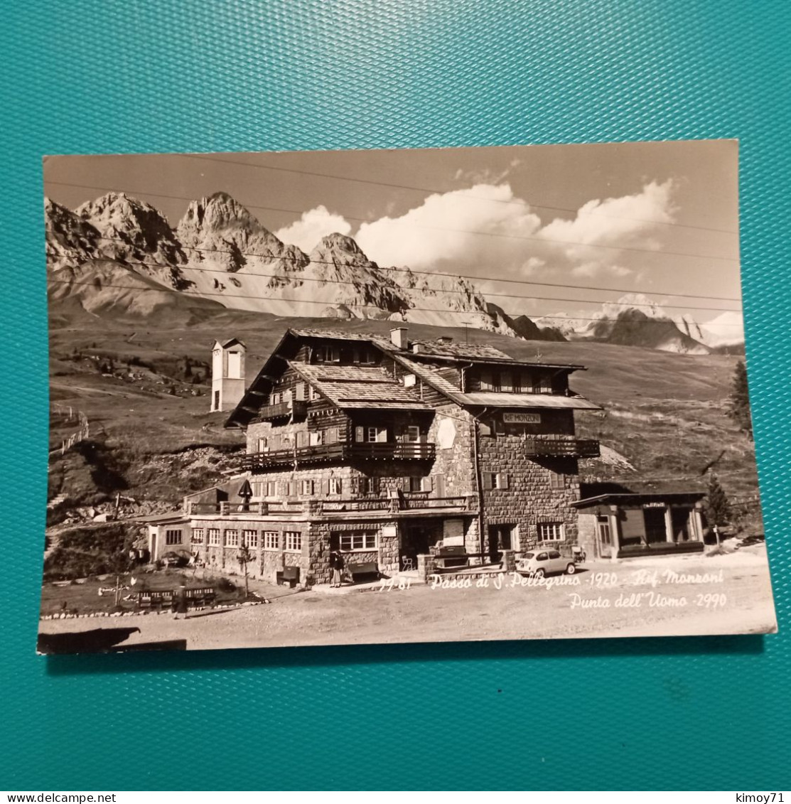 Cartolina Passo Di S. Pellegrino - Rifugio Manzoni - Punta Dell'Uomo. Non Viaggiata - Trento