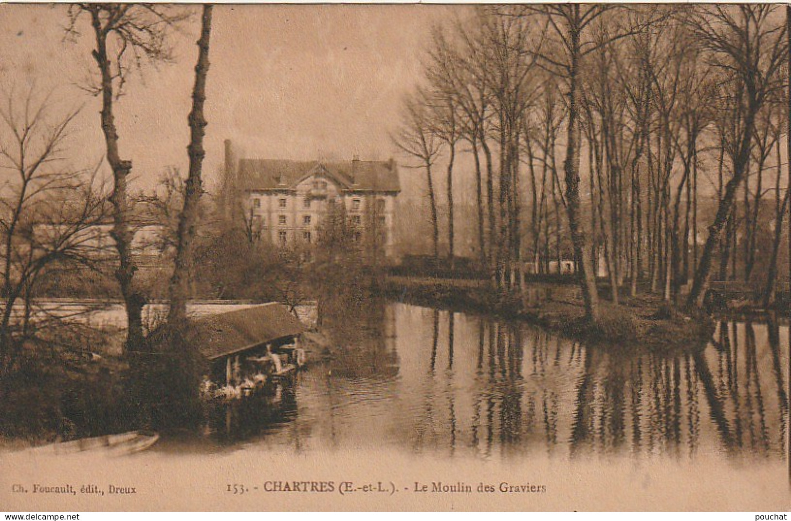 QU II-(28) CHARTRES - LE MOULIN DES GRAVIERS - 2 SCANS - Chartres