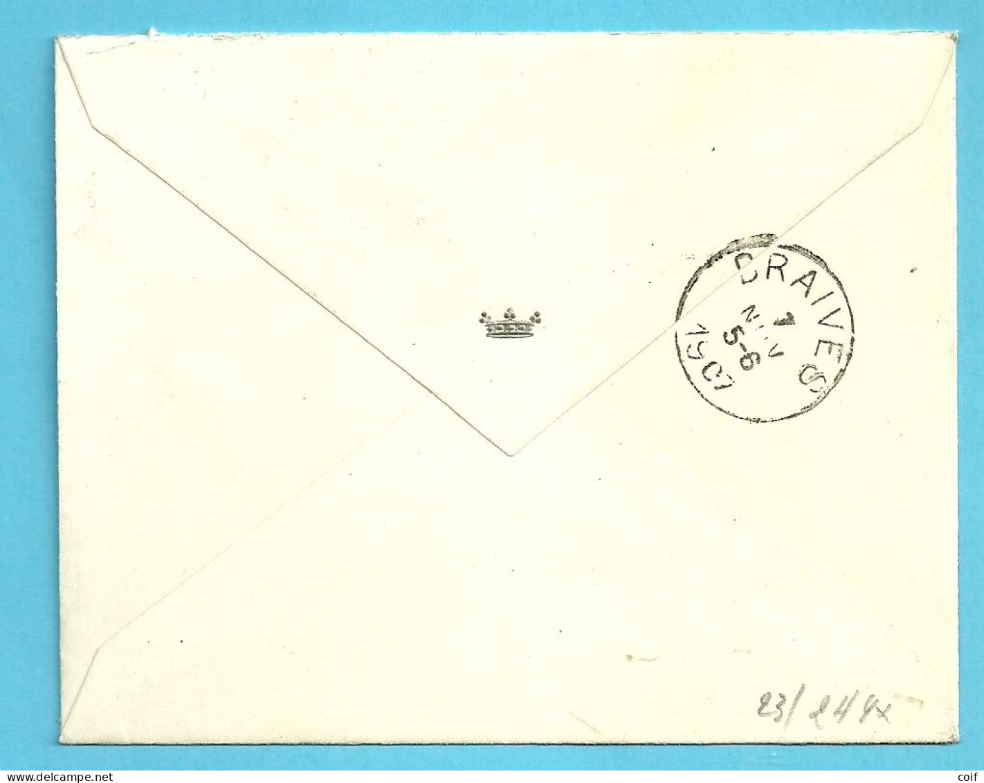 74 Op Brief Stempel PETEGHEM-LEZ-AUDENARDE Naar BRAIVES - 1905 Grosse Barbe