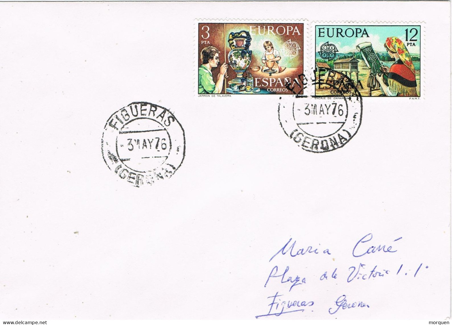 53961. Carta FIGUERAS (Gerona) 1976. Tema EUROPA, Correo Interior - Lettres & Documents