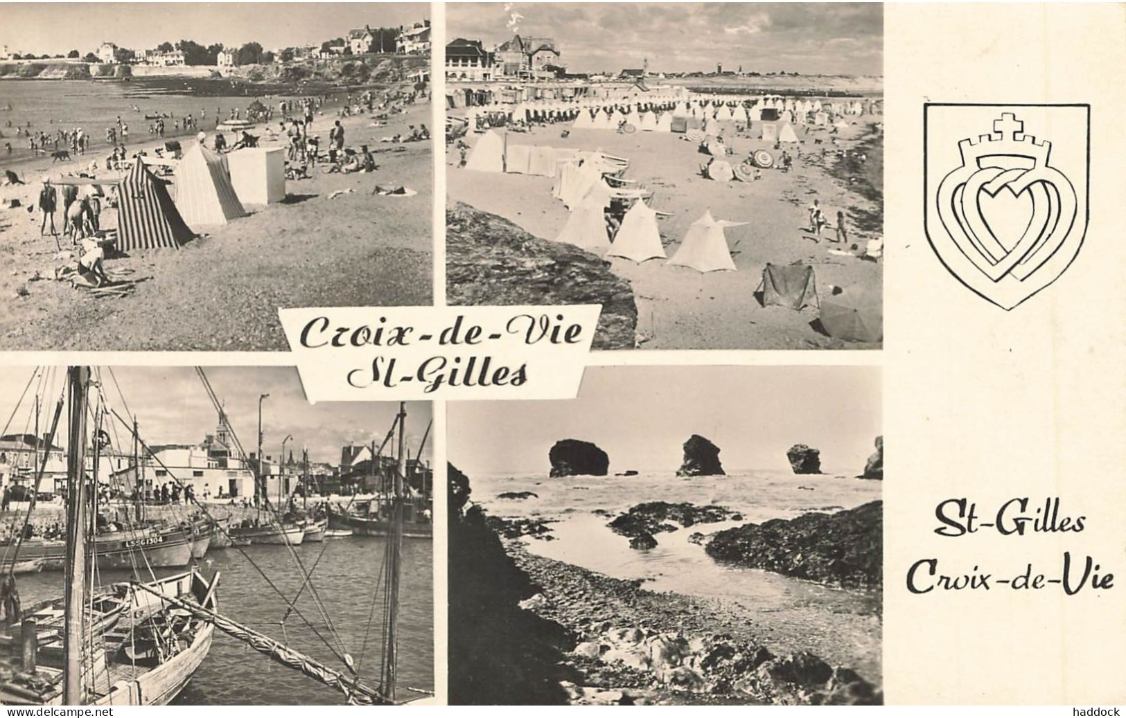 CROIX DE VIE - SAINT GILLES : LA PLAGE - LE PORT ET LES ROCHERS DE SION - Saint Gilles Croix De Vie