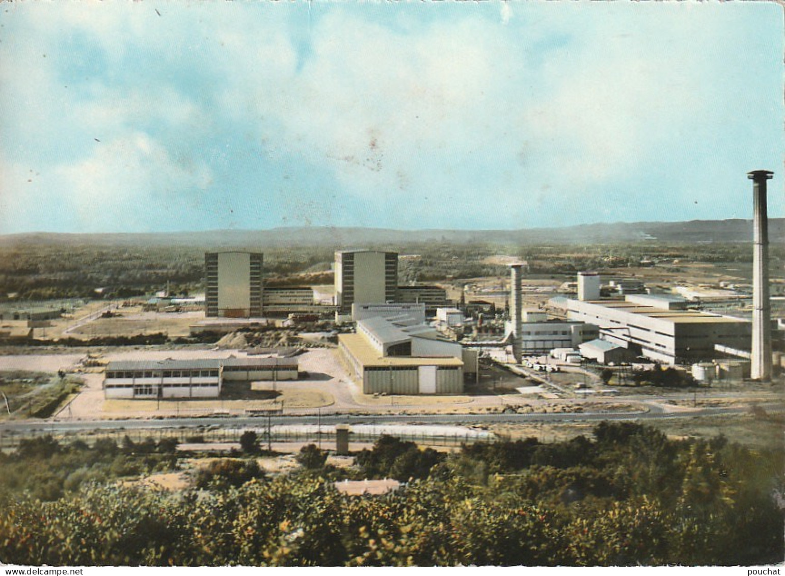 QU 14-(30) CENTRE ATOMIQUE DE MARCOULE - LES 2 GRANDES PILES ET L' USINE DE PLUTONIUM - CARTE COULEURS  - 2 SCANS - Other & Unclassified