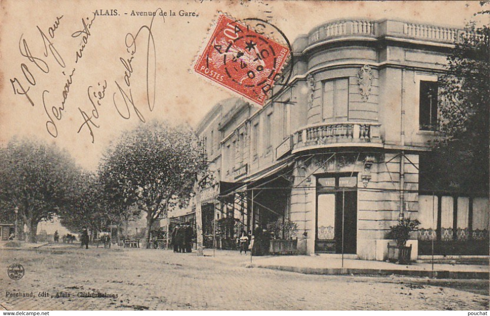 QU 14-(30) ALES ( ALAIS ) - AVENUE DE LA GARE - 2 SCANS  - Alès