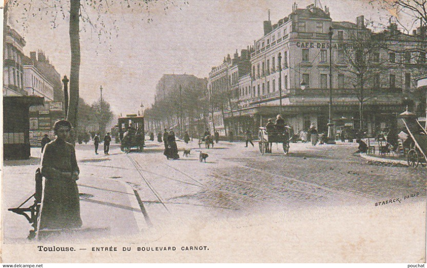 QU 15-(31) TOULOUSE - ENTREE DU BOULEVARD CARNOT - VOITURE HIPPOMOBILE - ANIMATION - 2 SCANS - Toulouse