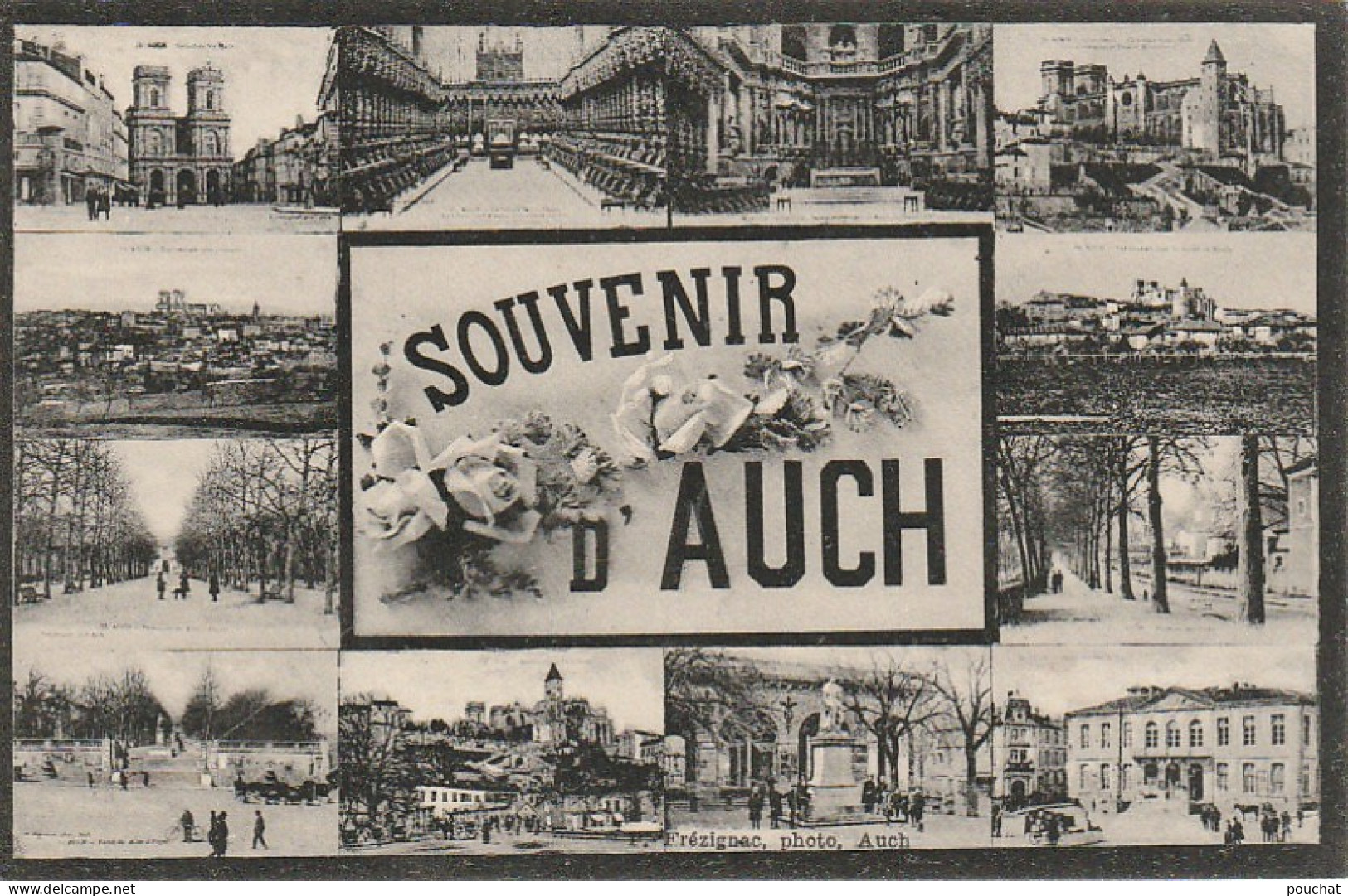 QU 17-(32) SOUVENIR D' AUCH - CARTE FANTAISIE MULTIVUES - 2 SCANS - Auch