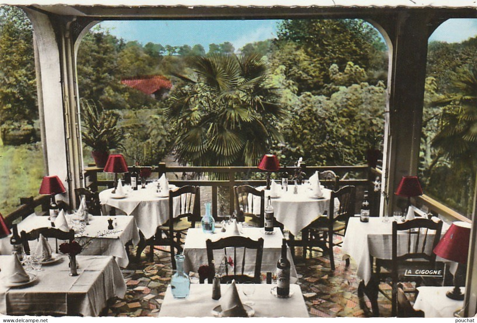 QU 18-(32) BARBOTAN - HOTEL DU ROY HENRI - LA VERANDA - VUE SUR LE JARDIN - CARTE COULEURS - 2 SCANS - Barbotan