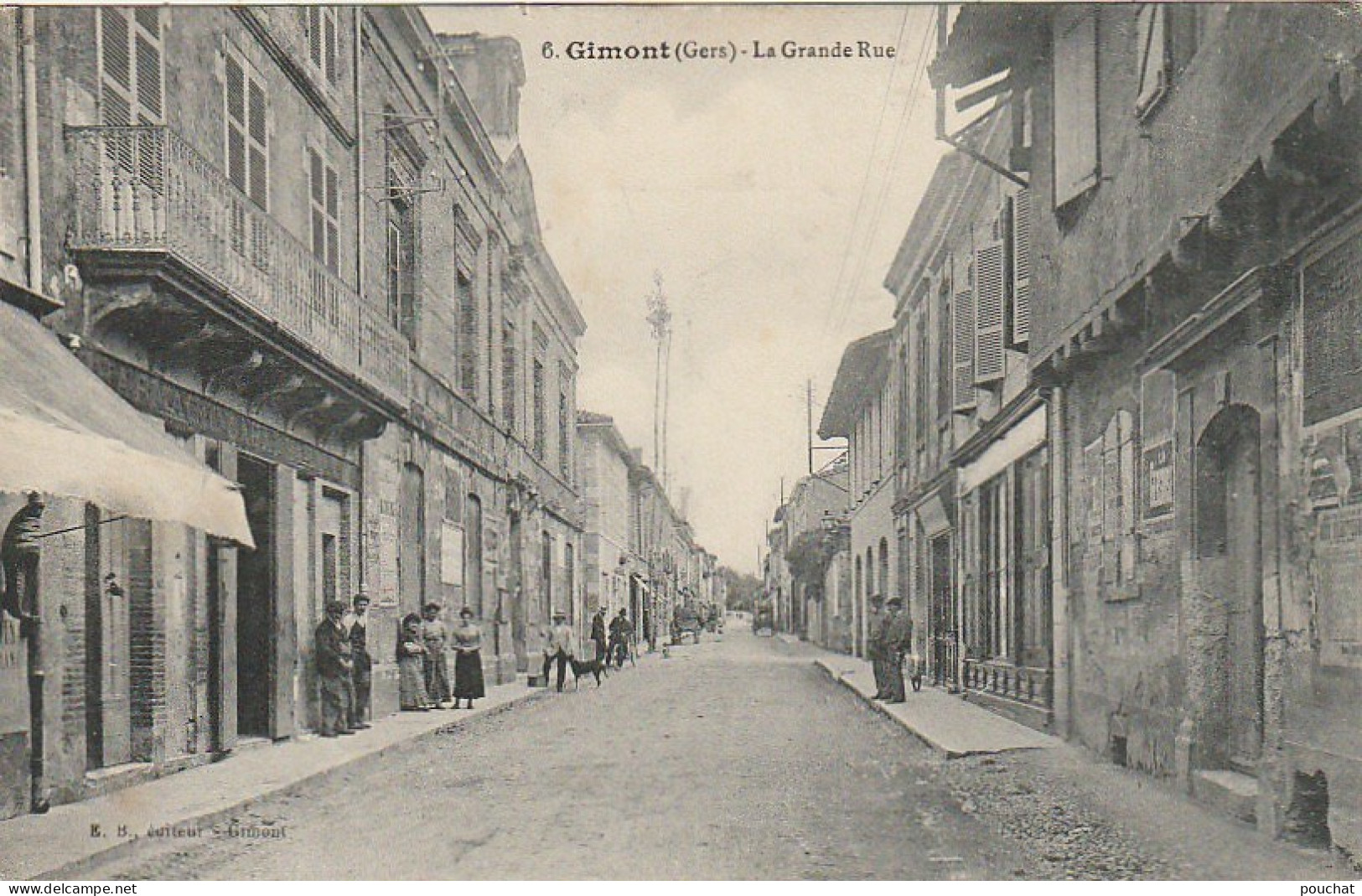 QU 18-(32) GIMONT - LA GRANDE RUE - ANIMATION - 2 SCANS - Other & Unclassified