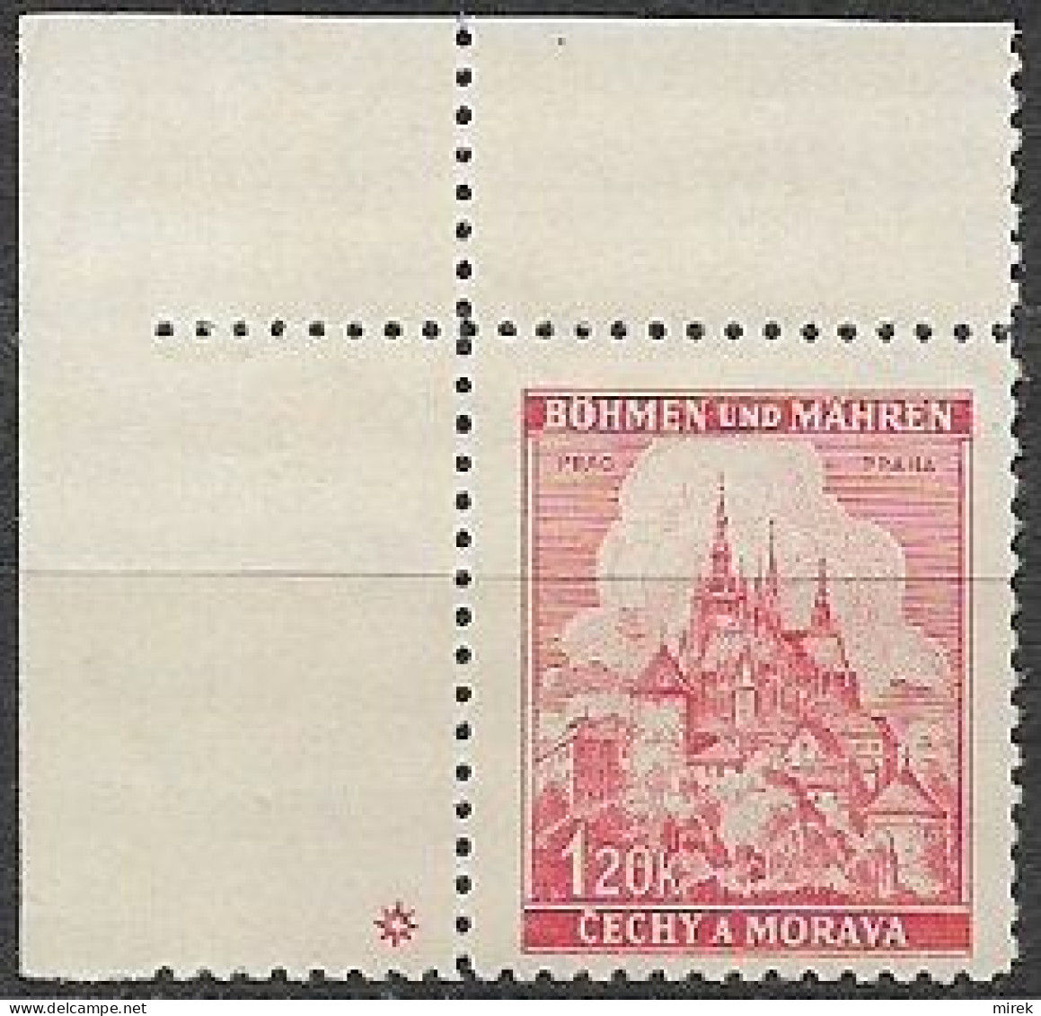 066/ Pof. 57, Corner Stamp, Plate Mark * - Nuevos