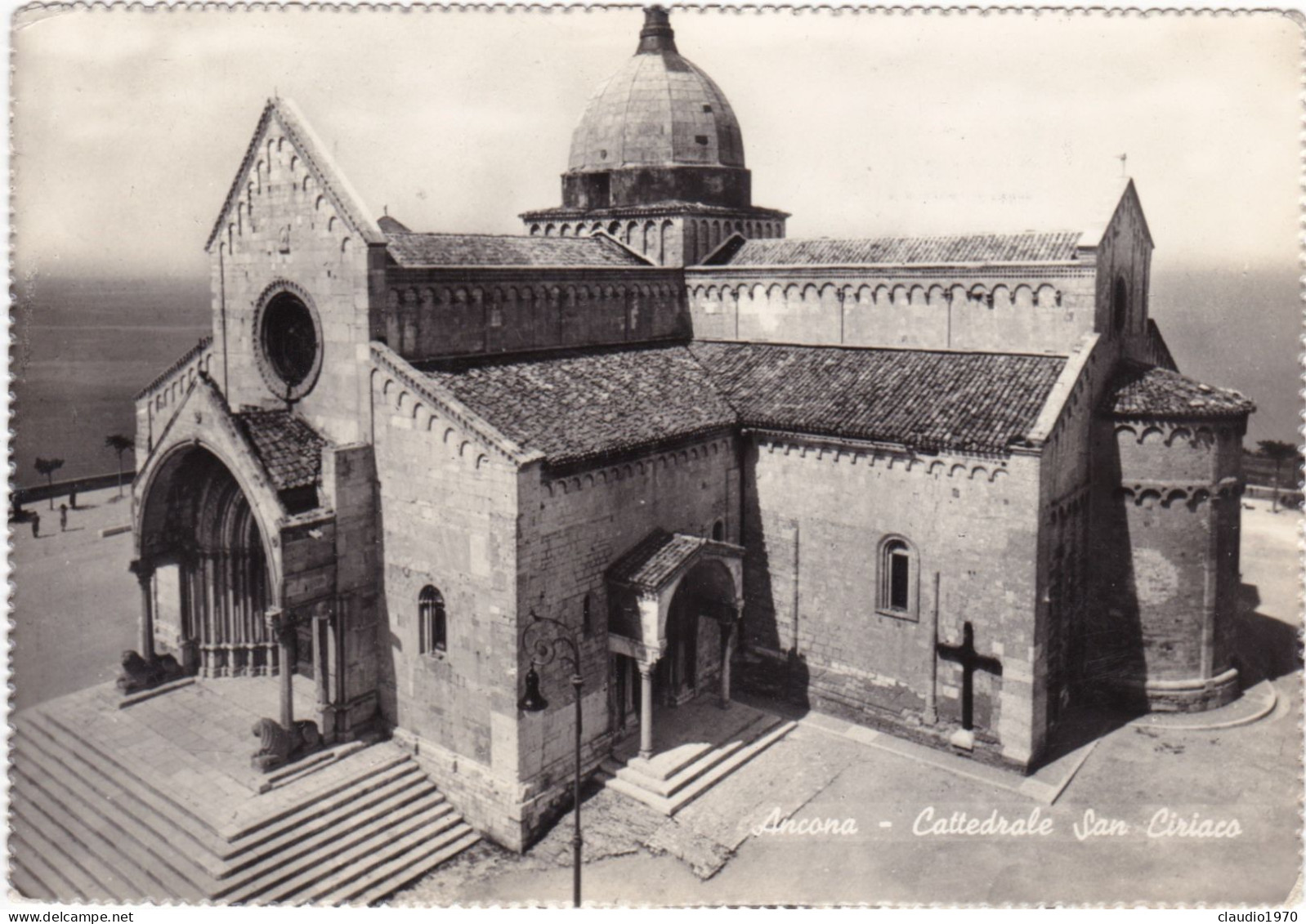 ANCONA - CARTOLINA - CATTEDRALE SAN CIRIACO - VIAGGIATA PER CORNIGLIO (PARMA) - 1952 - Ancona