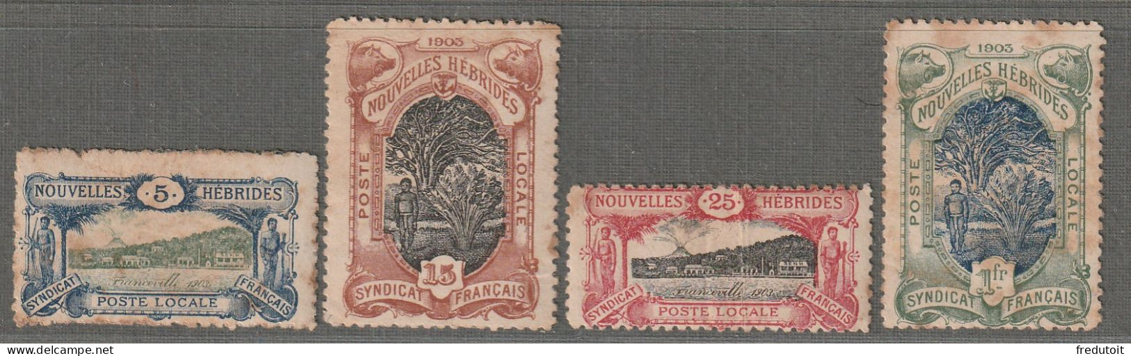 Nouvelles Hébrides - Poste Locale - N°3/6 * (1903) Syndicat Français - Unused Stamps