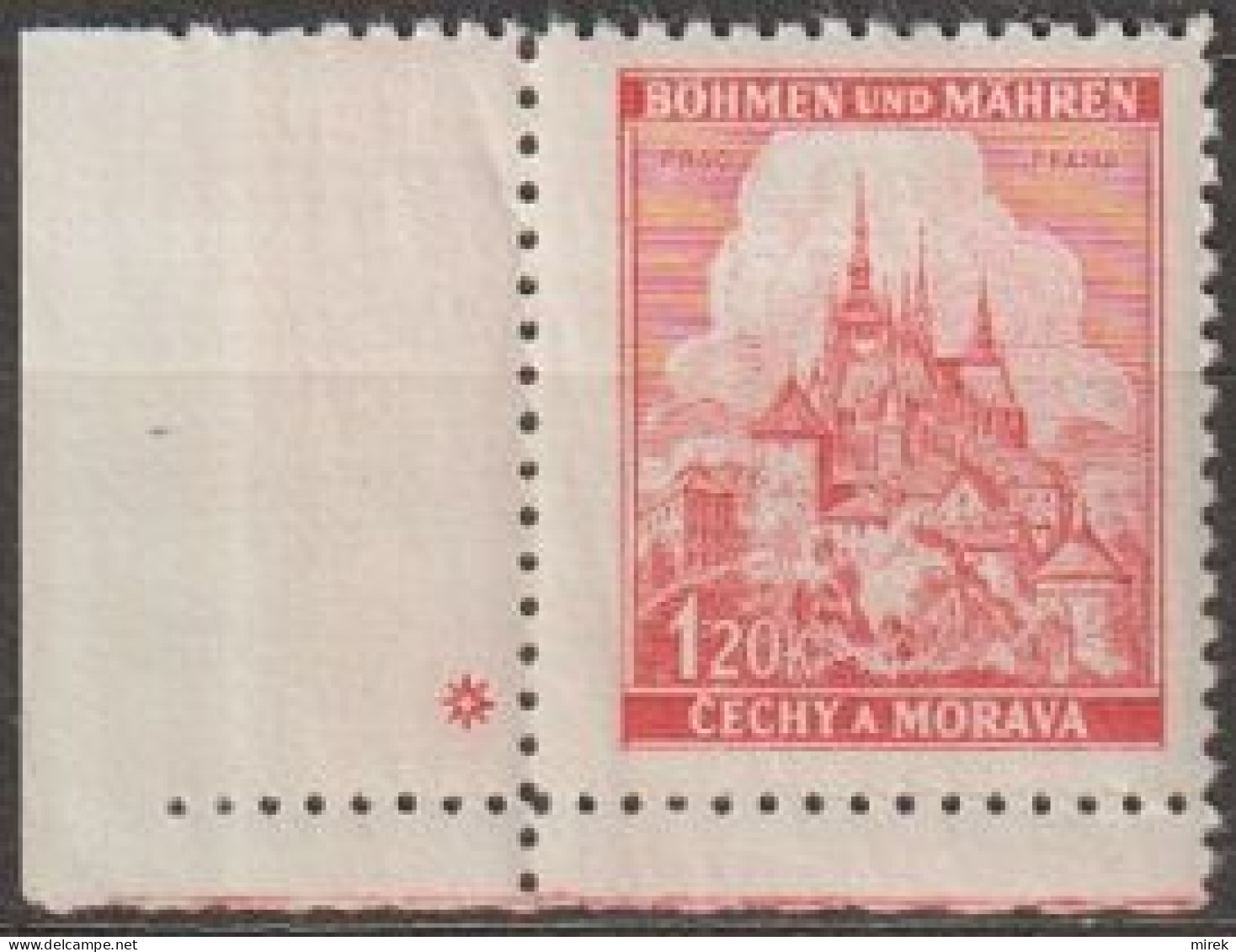 068/ Pof. 57, Corner Stamp, Plate Mark + - Neufs