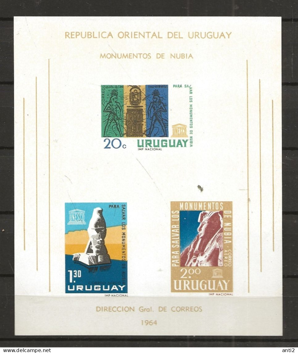 Uruguay 1964 Protection Of Nubian Monuments, Mi Bloc 5  MNH(**) - Uruguay
