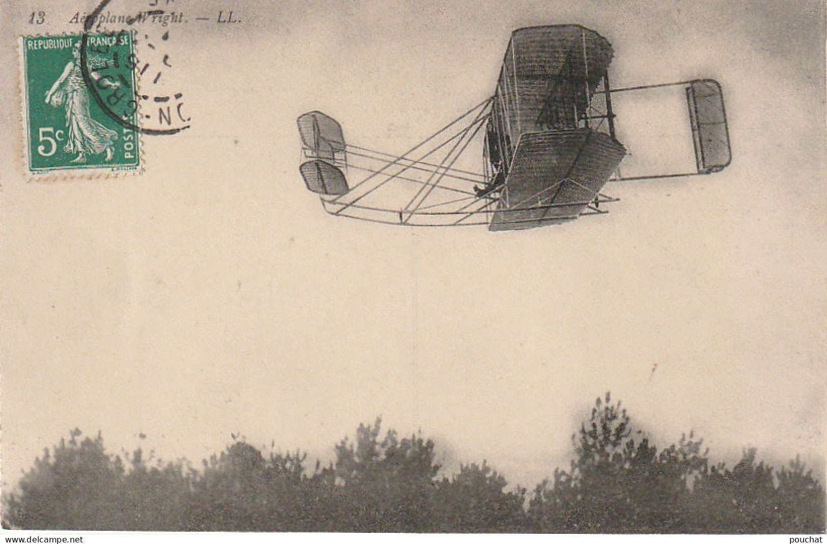 QU 22- AEROPLANE WRIGHT - 2 SCANS - ....-1914: Précurseurs