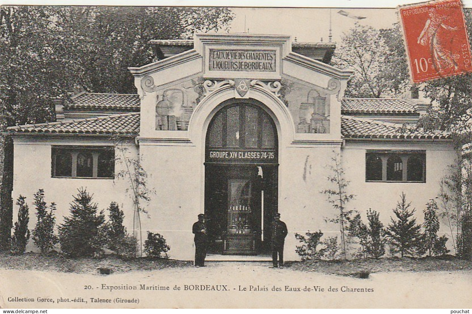 QU 23-(33) EXPOSITION MARITIME DE BORDEAUX - LE PALAIS DES EAUX DE VIE DES CHARENTES  - 2 SCANS - Bordeaux