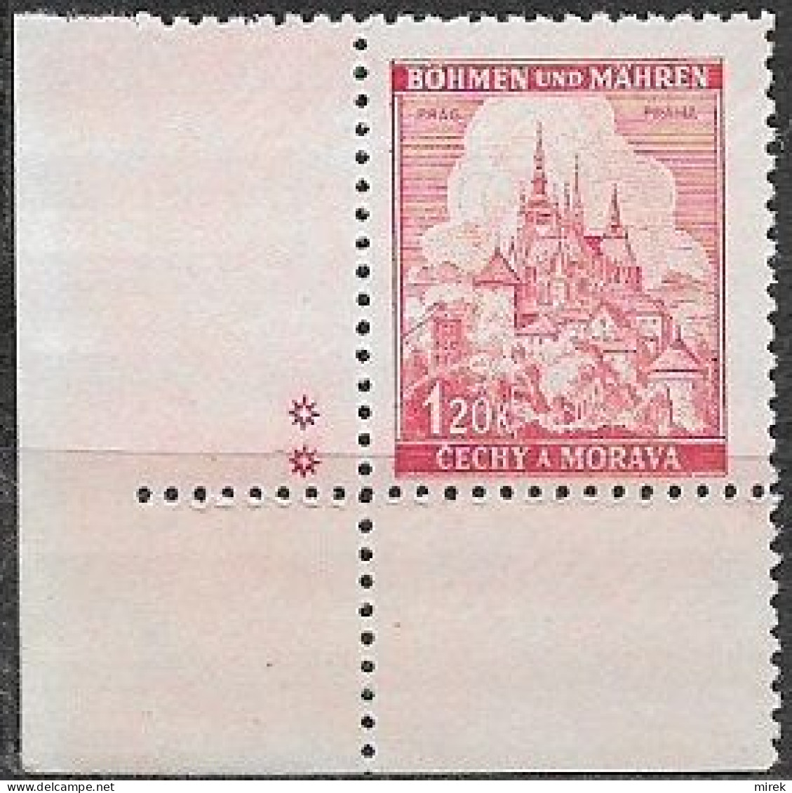 069/ Pof. 57, Corner Stamp, Plate Mark ** - Ungebraucht