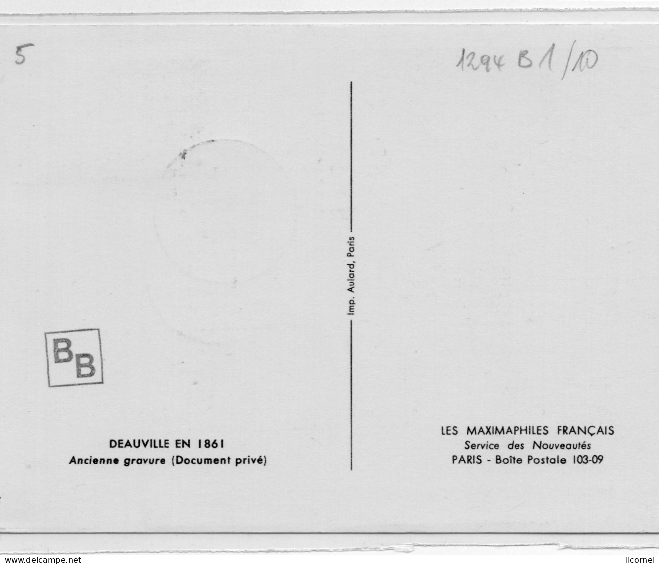 Carte Maxi  1961 Premier Jour : DEAUVILLE EN 1861 - 1960-1969