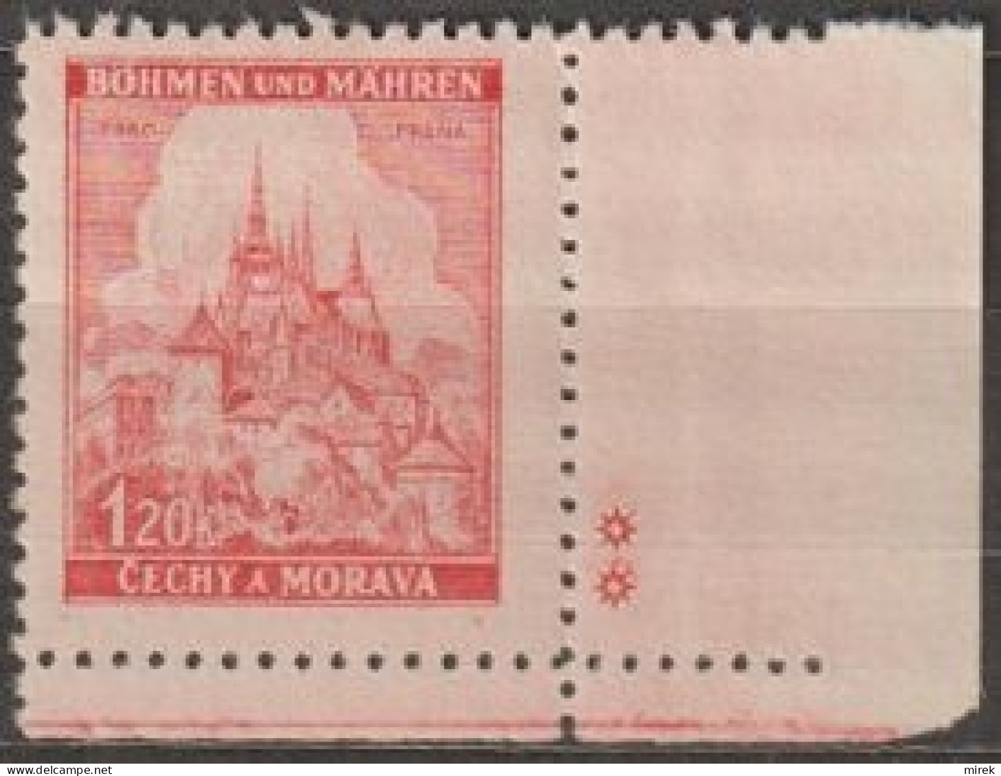 071/ Pof. 57, Corner Stamp, Plate Mark ** - Unused Stamps