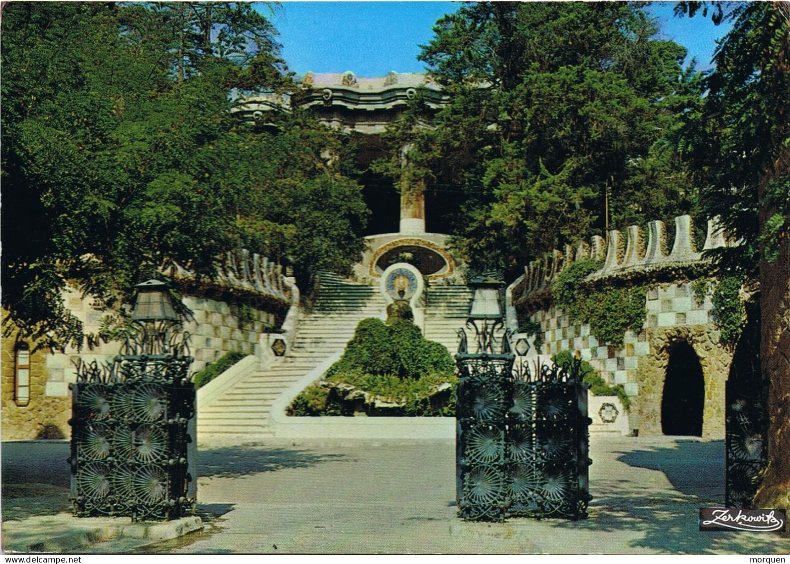 53965. Postal SAN VICENTE De CALDERS (Tarragona) 1971. Vista Entrada Parque Guell De Barcelona - Lettres & Documents