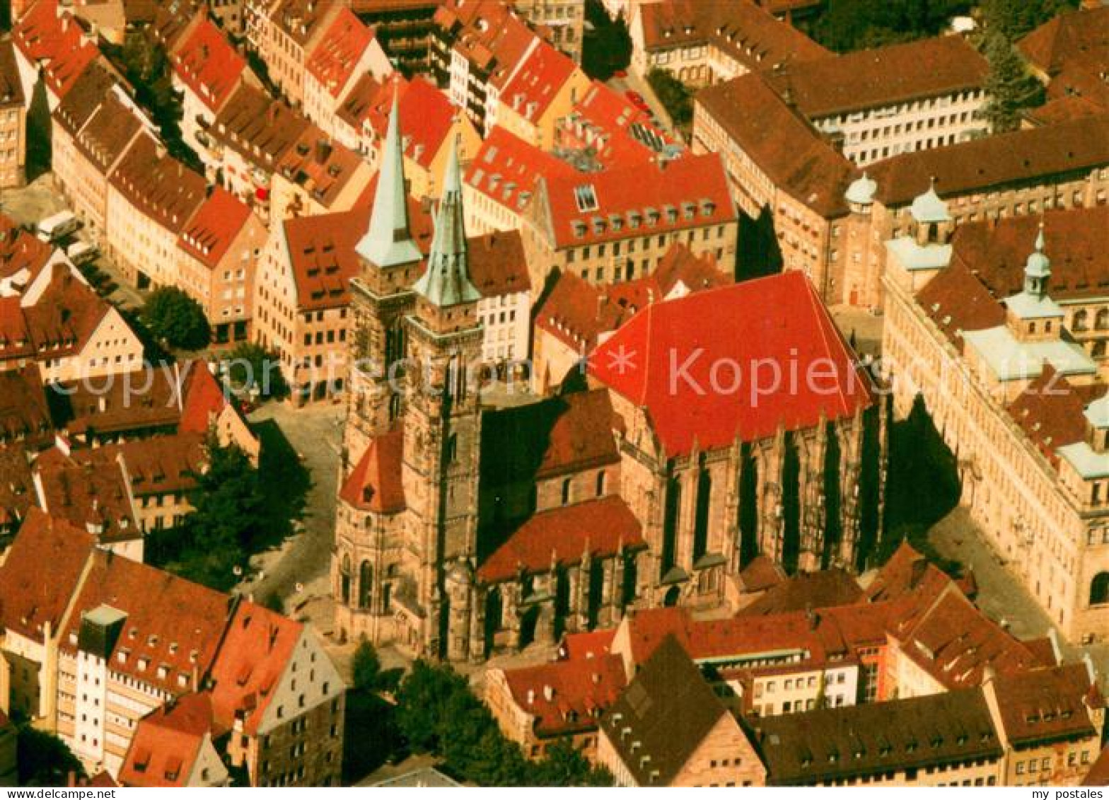 73723734 Nuernberg Sebalduskirche Fliegeraufnahme Nuernberg - Nuernberg