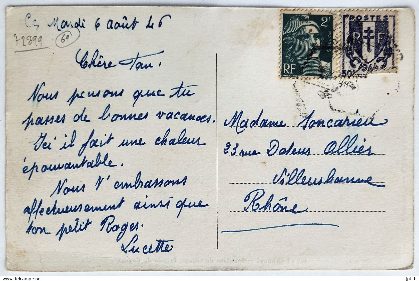 CPA Carte Postale / 69 Rhône, Meys / Édit. Nalin, Cliché Delorme / Intérieur Du Village, Façade De L'église. - Autres & Non Classés