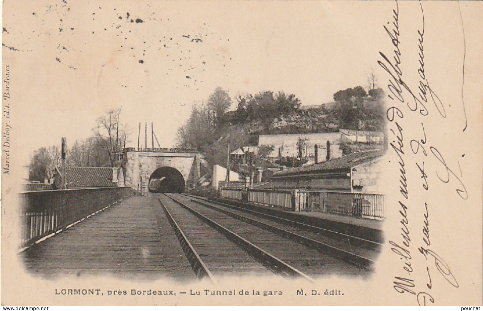 QU 25-(33) LORMONT PRES BORDEAUX - LE TUNNEL DE LA GARE  - 2 SCANS - Autres & Non Classés