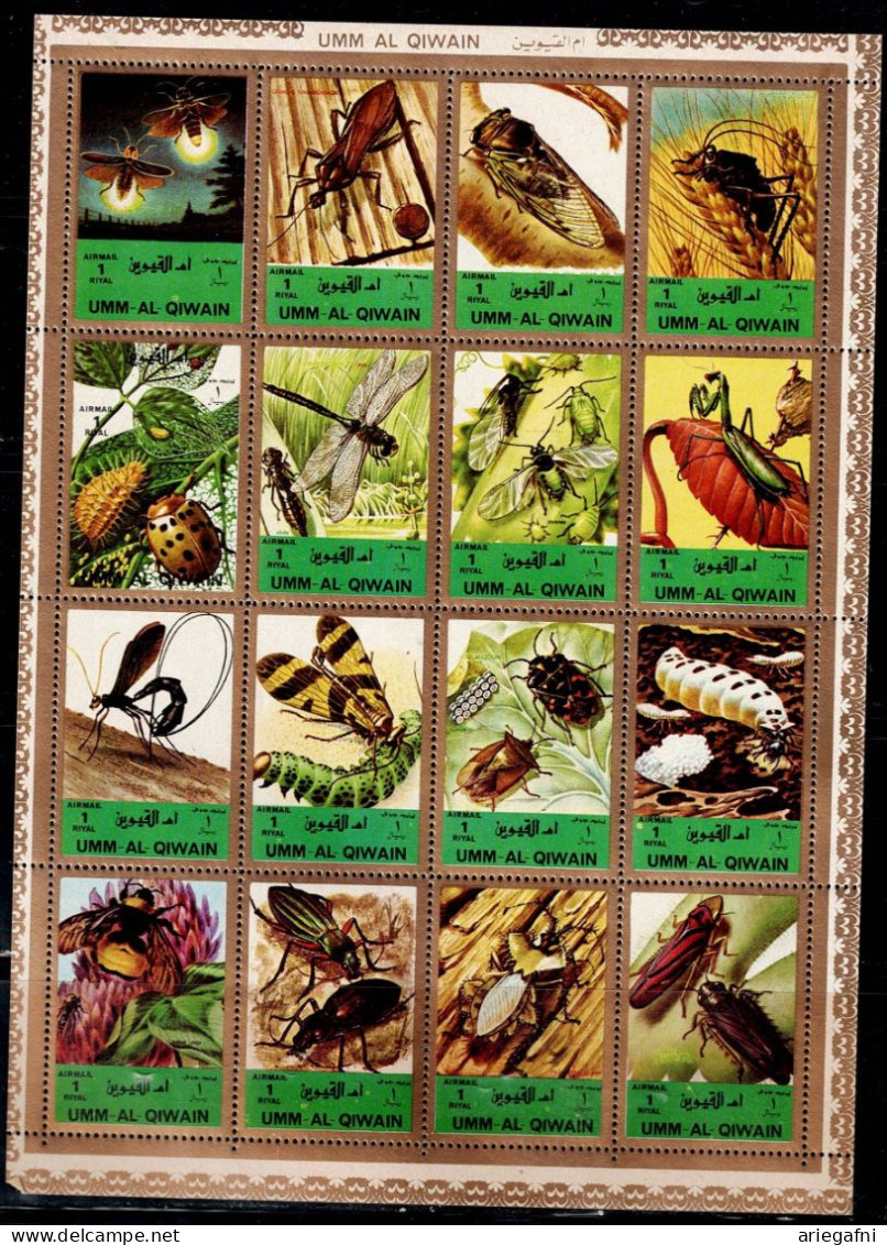 UMM AL QIWAIN 1972 INSECTS SET OF 16 MI No 1338-52 MNH VF!! - Umm Al-Qiwain