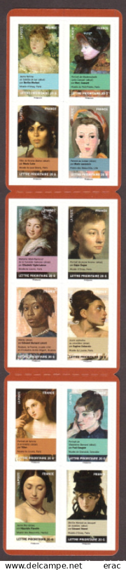 France - 2012 - Carnet Autoadhésif BC674 - Neuf ** - Peinture - Portraits De Femmes - Booklets