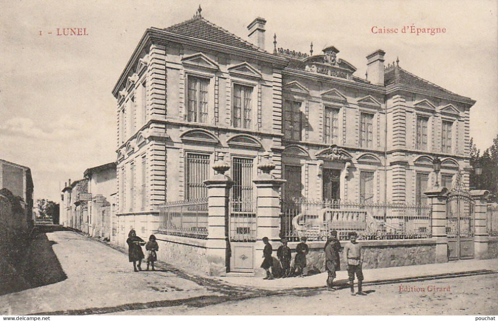 RE 1-(34) LUNEL -  CAISSE D' EPARGNE - ENFANTS  -  EDITION GIRARD - 2 SCANS - Lunel