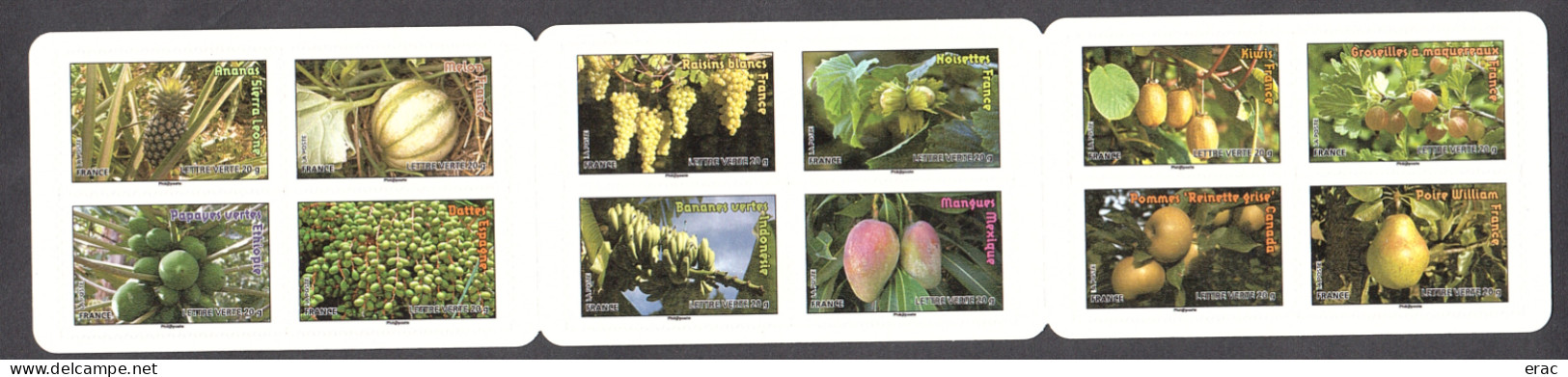 France - 2012 - Carnet Autoadhésif BC686 - Neuf ** - Fruits - Markenheftchen