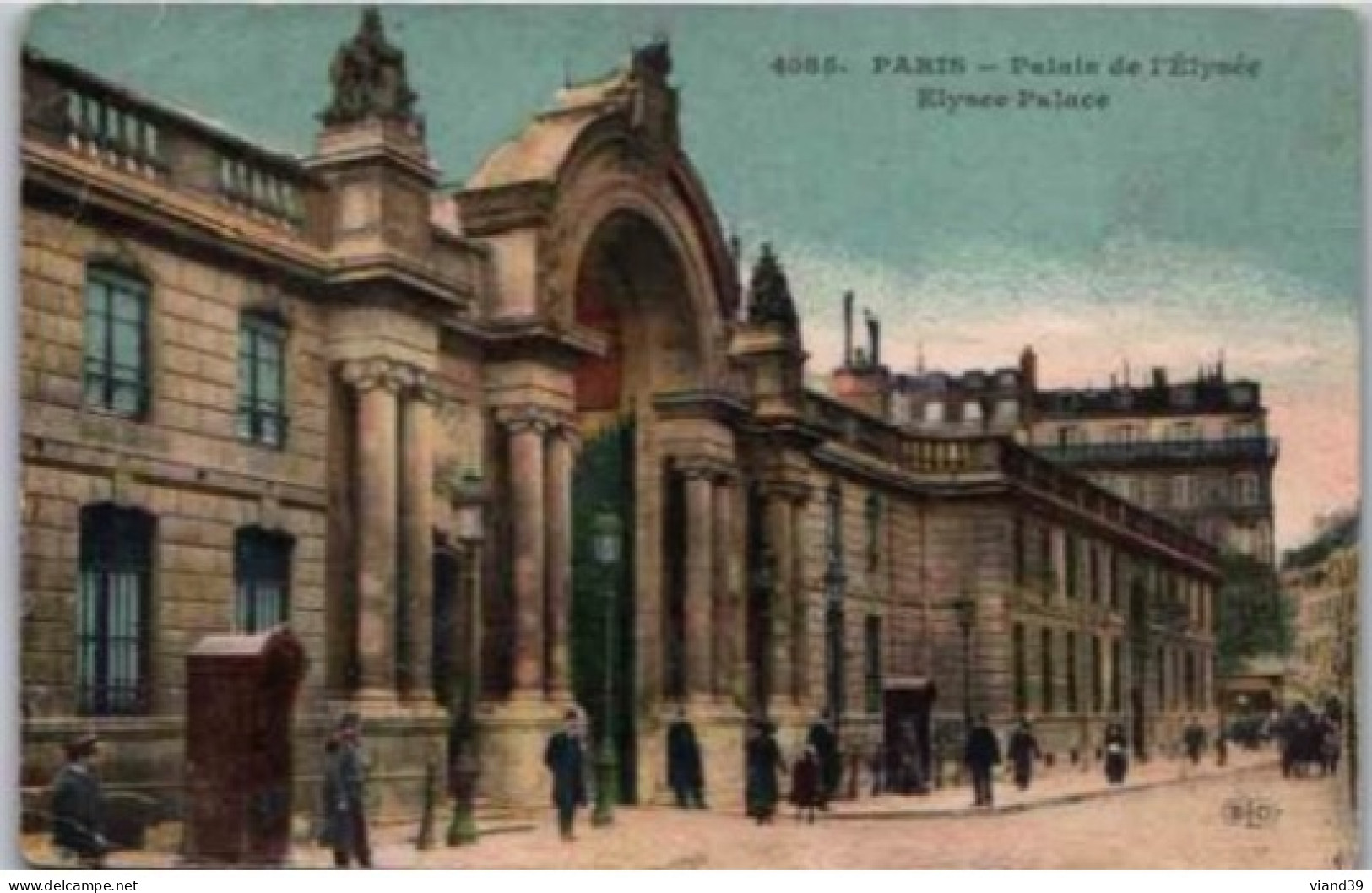 PARIS. -  CPA. -  Palais De L'Elysée.    -   Circulée.  Carte Datée Du 29 Décembre 1920 - Other Monuments