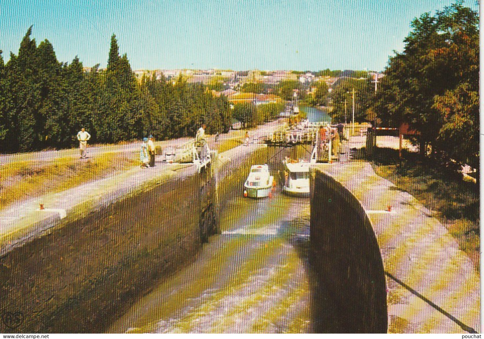 RE 2-(34) BEZIERS - LE CANAL DU MIDI AUX 9 ECLUSES - CARTE COULEURS - 2 SCANS - Beziers