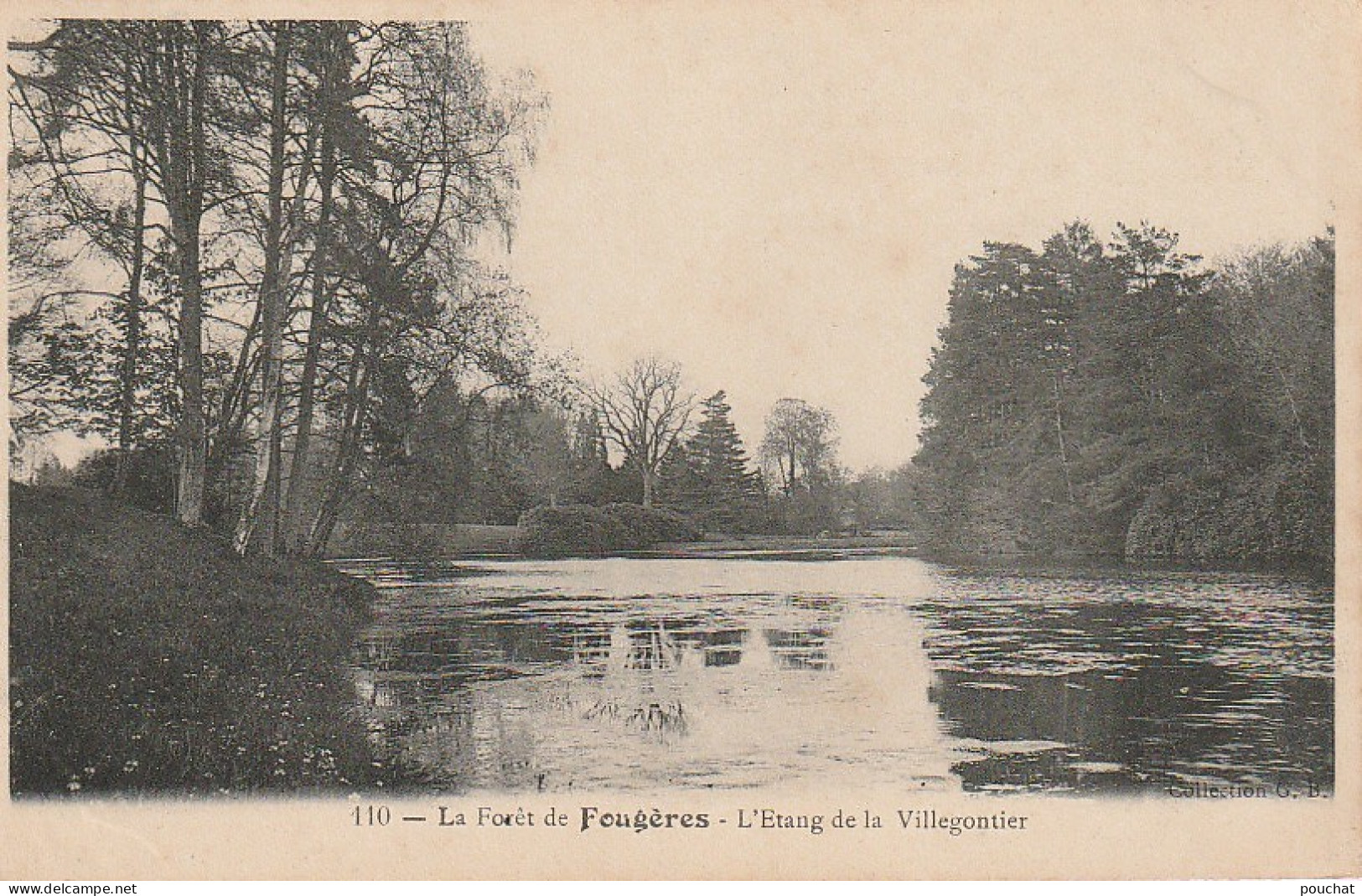 RE 3-(35) LA FORET DE FOUGERES - L' ETANG DE VILLEGONTIER - 2 SCANS - Fougeres