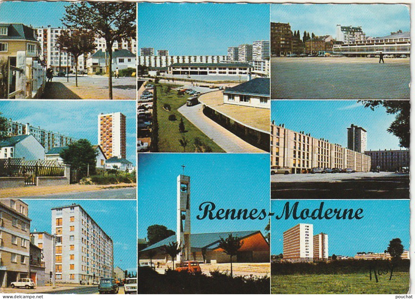 RE 4-(35) RENNES MODERNE - SES NOUVEAUX QUARTIERS - CARTE MULTIVUES COULEURS - 2 SCANS - Rennes