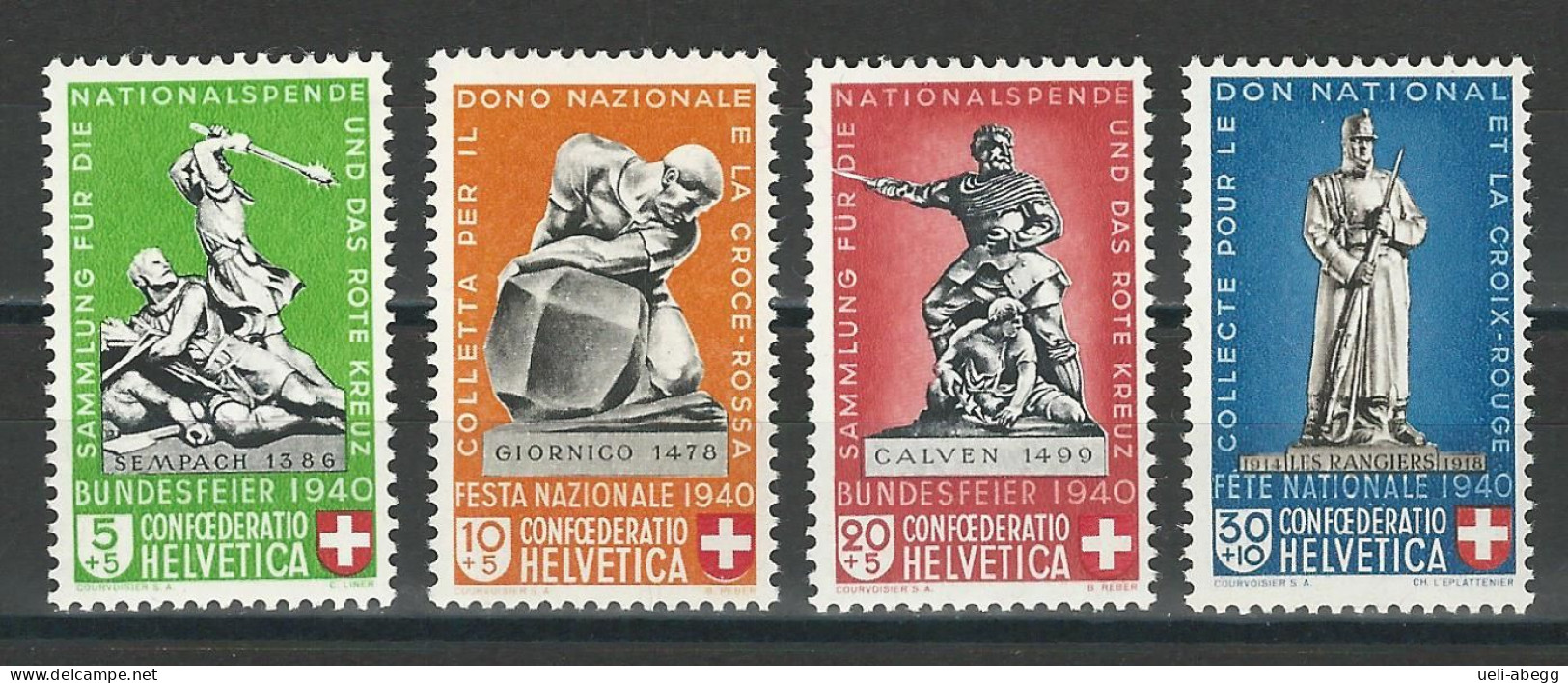 SBK B3-6, Mi 364-67 * MH - Unused Stamps