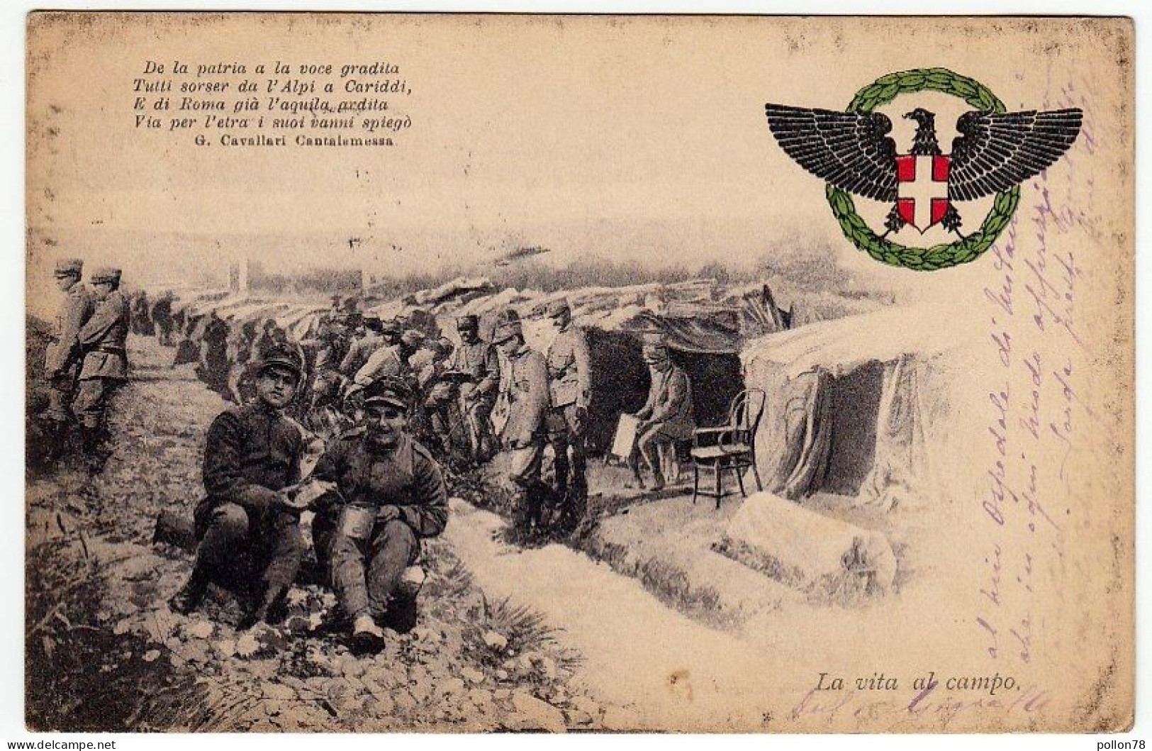 MILITARI - LA VITA AL CAMPO - SPEDITA IN ZONA DI GUERRA NEL 1916 -  Vedi Retro - Formato Piccolo - Sonstige & Ohne Zuordnung