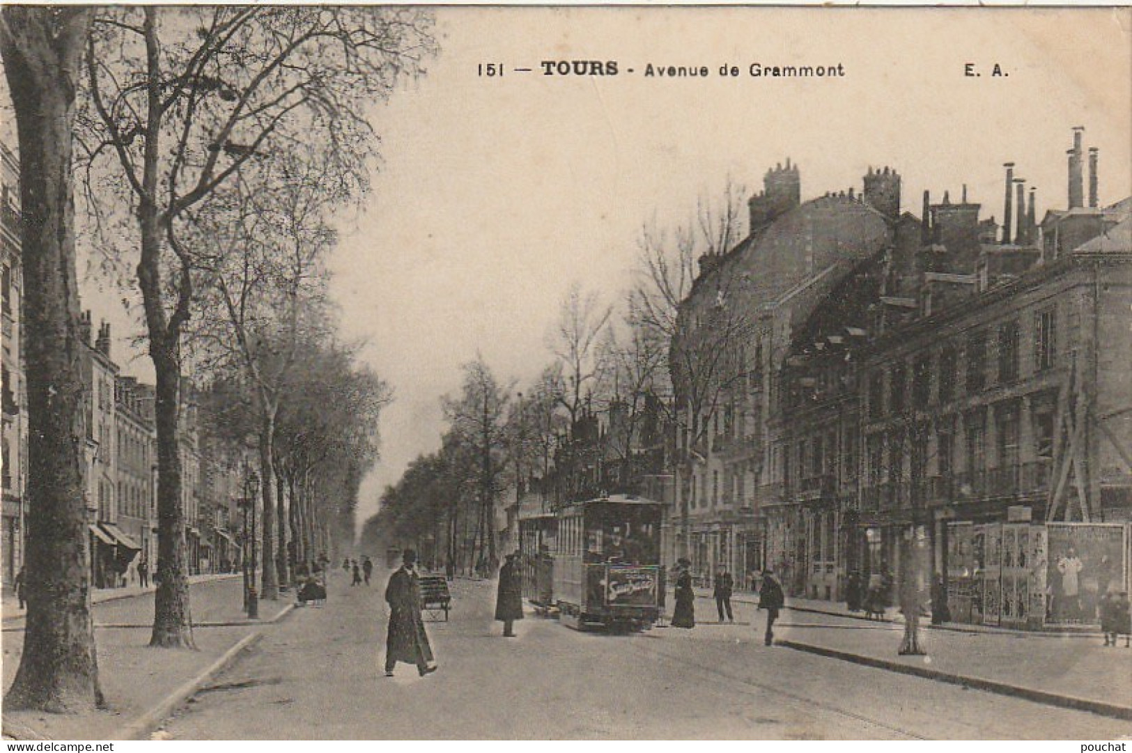 RE 7-(37) TOURS - AVENUE DE GRAMMONT - TRAMWAY - 2 SCANS - Tours