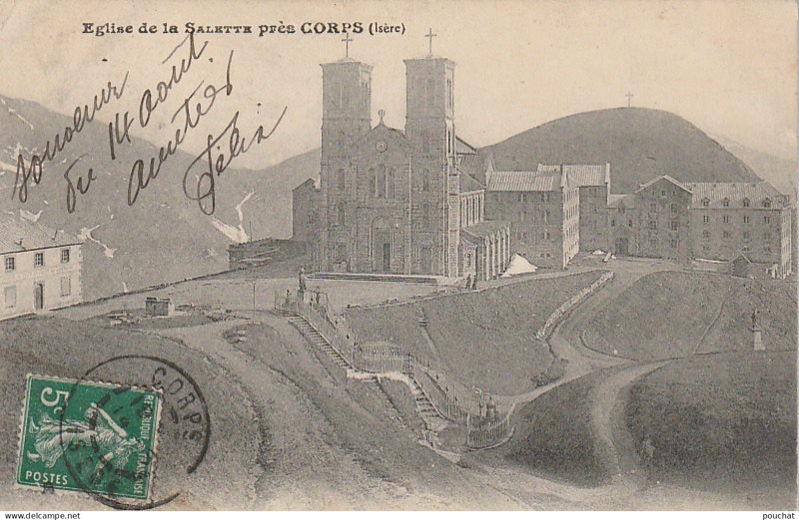 RE 8-(38) EGLISE DE LA SALETTE PRES CORPS  - 2 SCANS - Corps