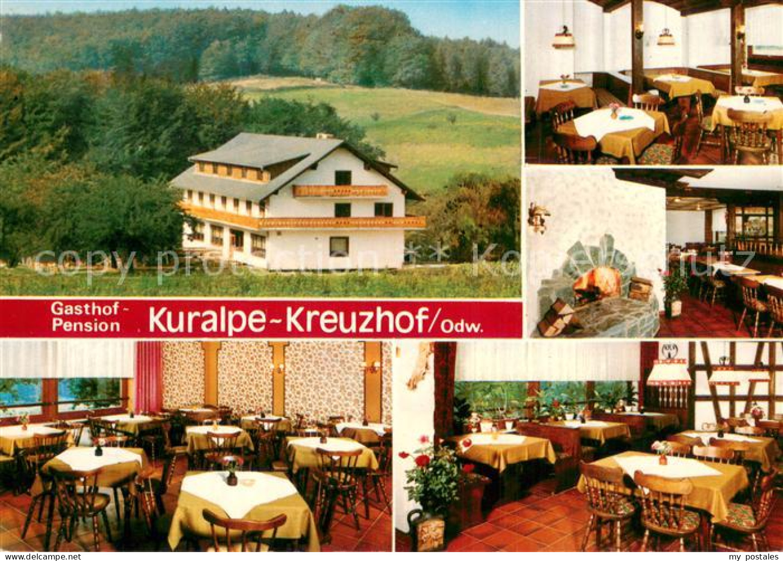 73723581 Lautertal Odenwald Gasthof Pension Kuralpe Kreuzhof Restaurant Kamin La - Sonstige & Ohne Zuordnung