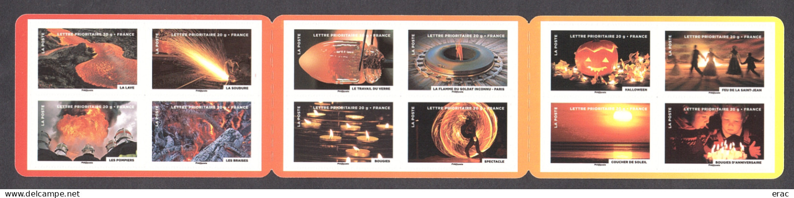 France - 2012 - Carnet Autoadhésif BC751 - Neuf ** - Le Timbre Fête Le Feu - Markenheftchen