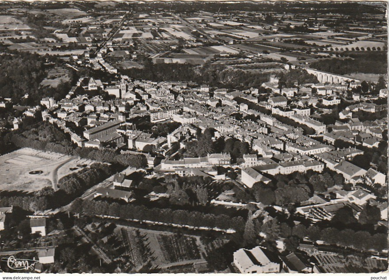 RE 9-(38) SAINT MARCELLIN - VUE PANORAMIQUE AERIENNE  - 2 SCANS - Saint-Marcellin