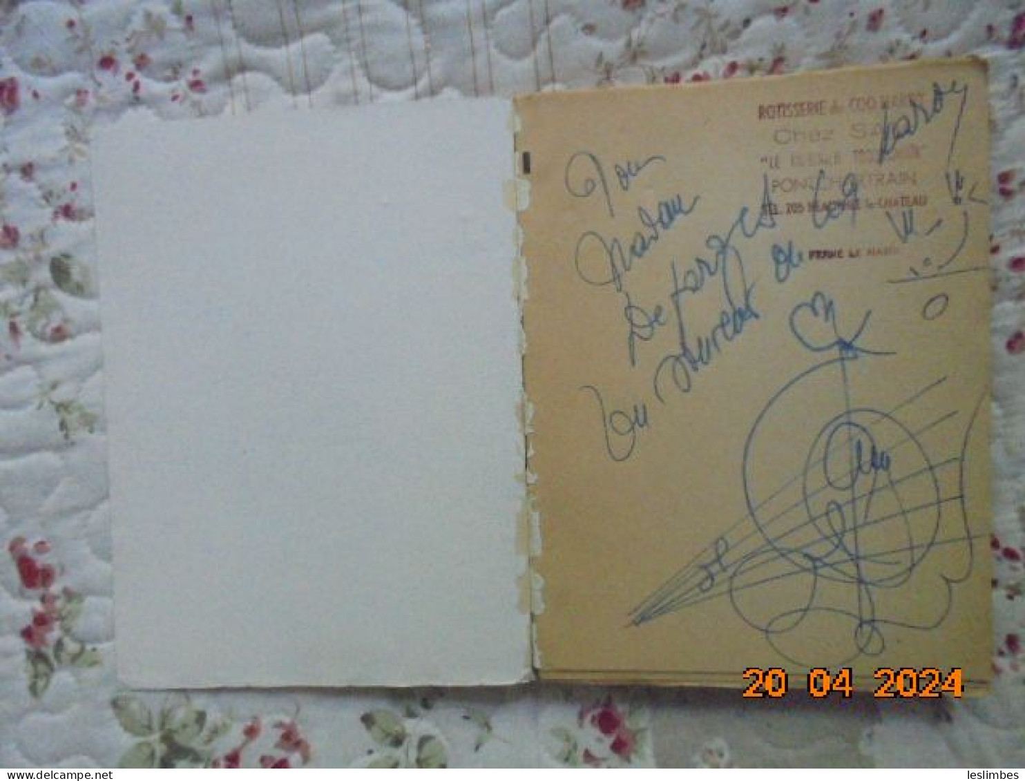 Sam Letrone : La Bohème En Toque Blanche . Souvenirs Recueillis Et Adaptés Par Pierre Pascaud - Editions Rabelais 1954 - Autographed