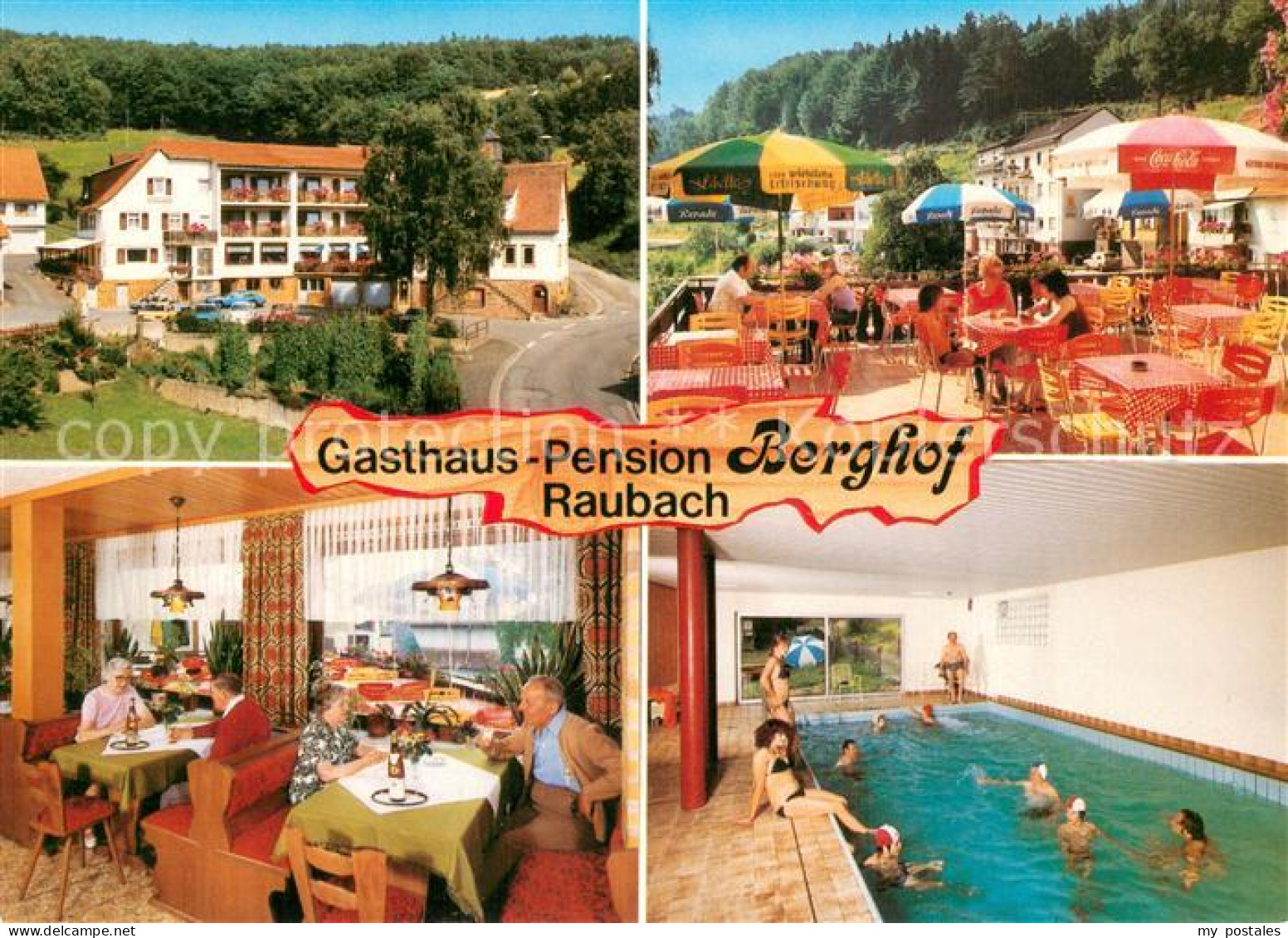 73723575 Raubach Odenwald Gasthaus Pension Berghof Restaurant Terrasse Hallenbad - Sonstige & Ohne Zuordnung