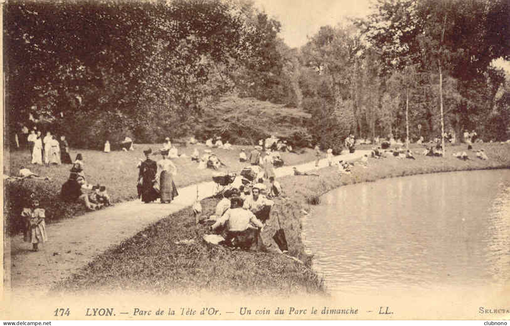 CPA - LYON - PARC DE LA TETE D'OR - UN COIN DU PARC LE DIMANCHE - Autres & Non Classés