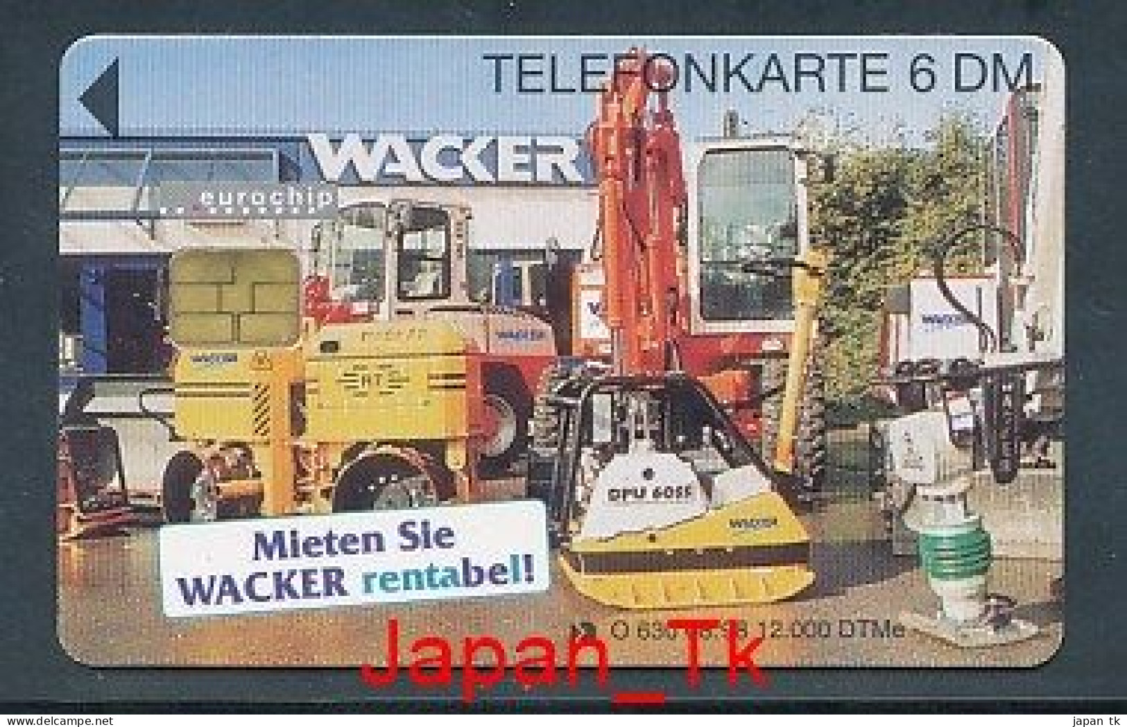 GERMANY O 630 98 Wacker Rental- Aufl  12 000 - Siehe Scan - O-Series: Kundenserie Vom Sammlerservice Ausgeschlossen