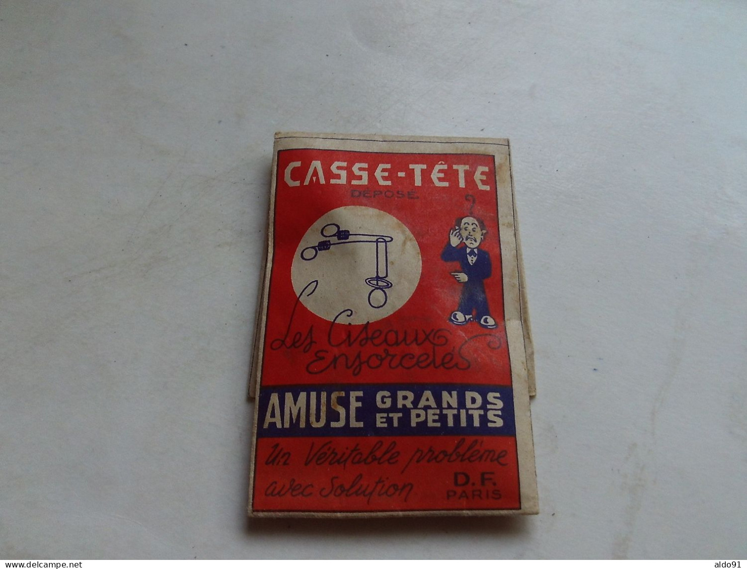 (Jeu Ancien - Casse-tête...avec Emballage Solution) -  Les Ciseaux Ensorcelés.............voir Scans - Jugetes Antiguos