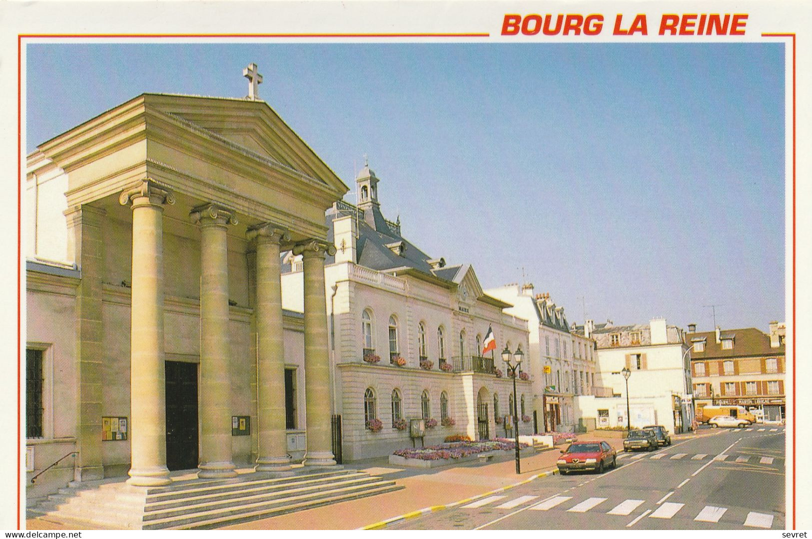 BOURG LA REINE . - L'Eglise St-Gilles Et La Mairie. CPM RARE - Bourg La Reine