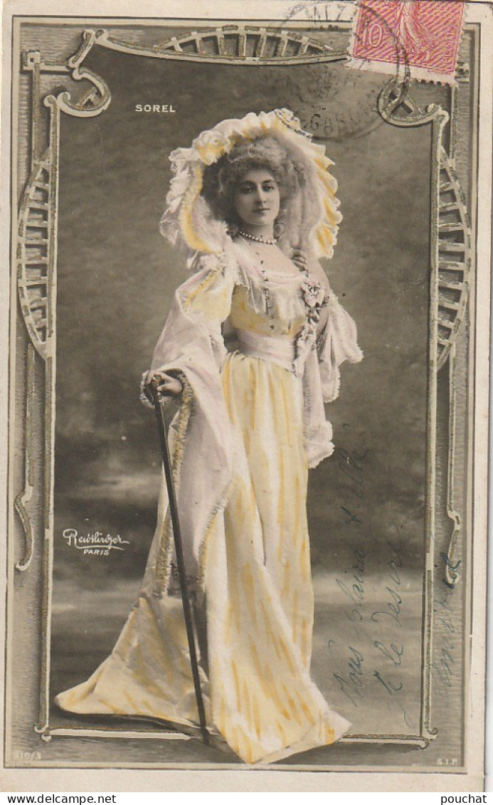 RE 16- ARTISTE FEMME SOREL PAR REUTLINGER , PARIS  - 2 SCANS - Künstler